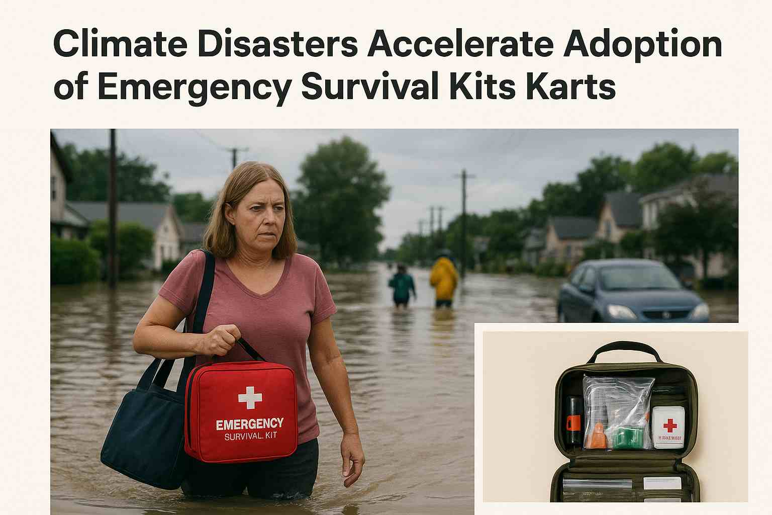 Le catastrofi climate accelerano l'adozione dei kit di sopravvivenza di emergenza