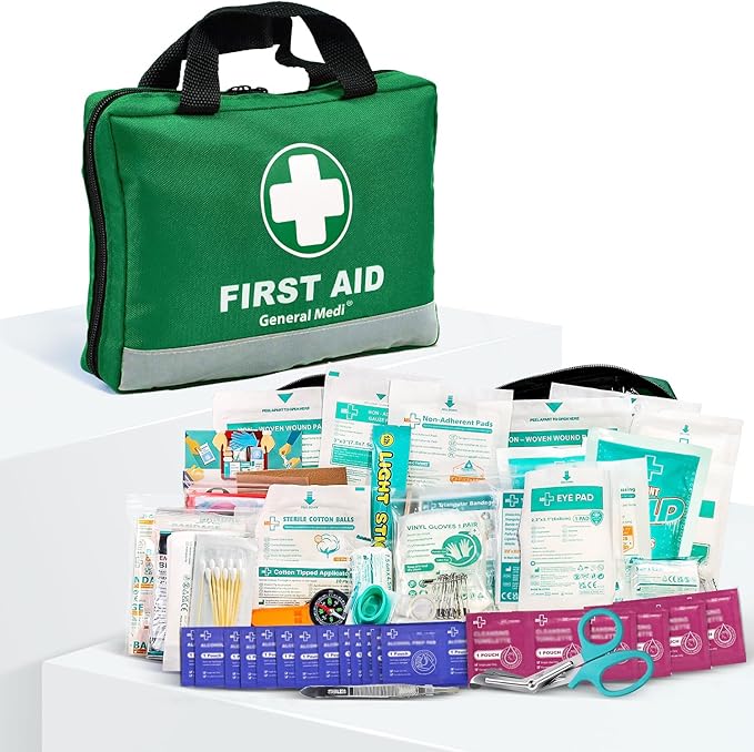 Kit di pronto soccorso da 210 pezzi | Kit di emergenza | Design riflettente