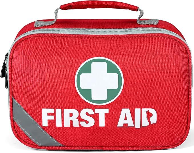 Set da 258 pezzi Kit di pronto soccorso rosso di primo soccorso per viaggi, casa, ufficio, auto, posto di lavoro