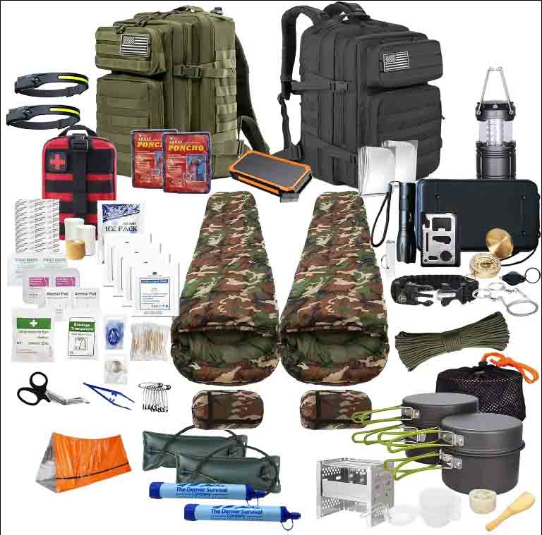Kit di zaino per sopravvivenza da 72 ore per 2 persone