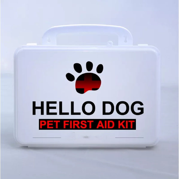 Scatola per kit di pronto soccorso per cani bianca | Custodia per kit di emergenza per animali domestici in PP | Vuoto o pieno | Commercio all'ingrosso OEM/ODM