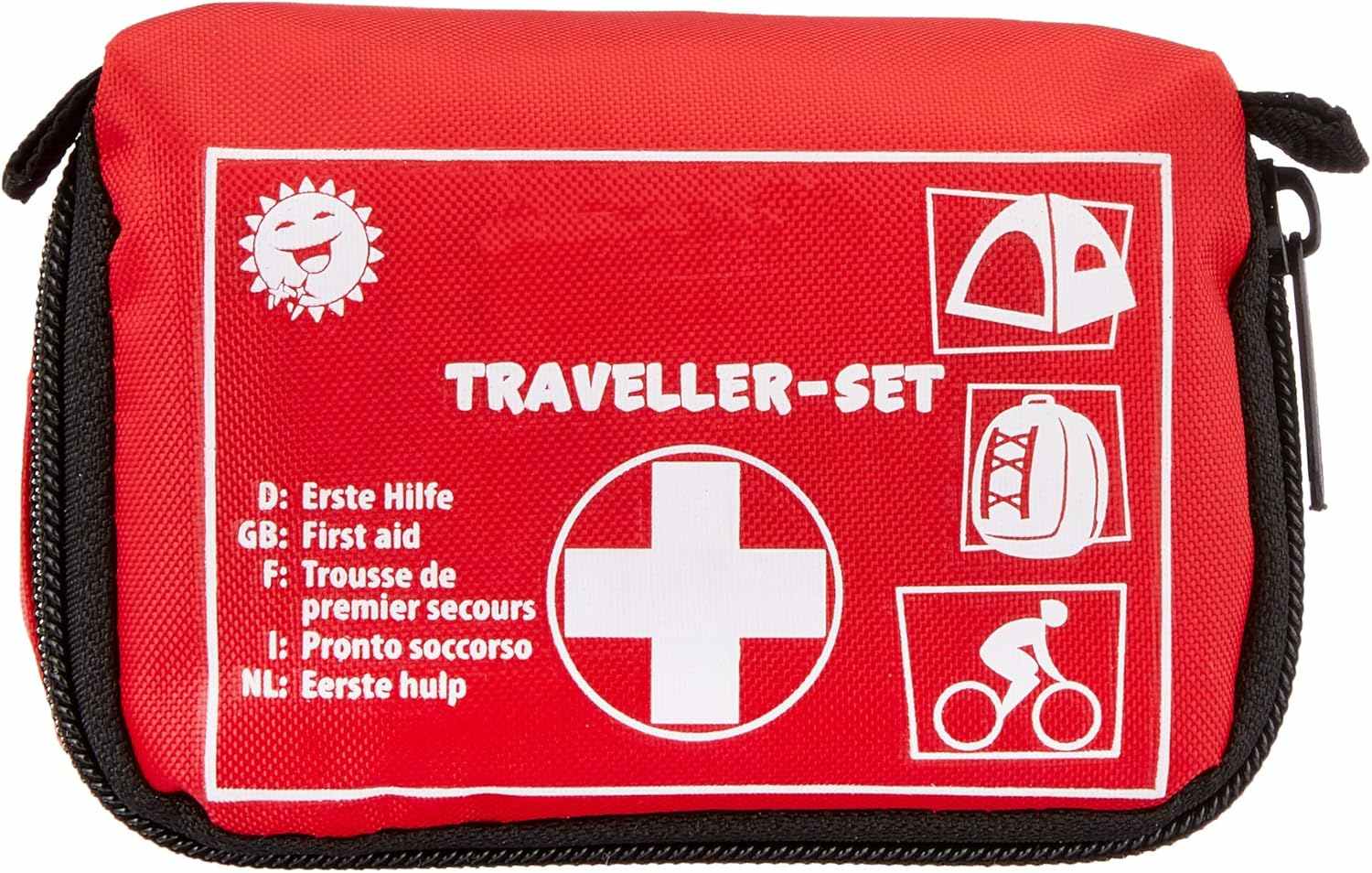 Set pronto soccorso in pratica custodia con passante per cintura con forbici