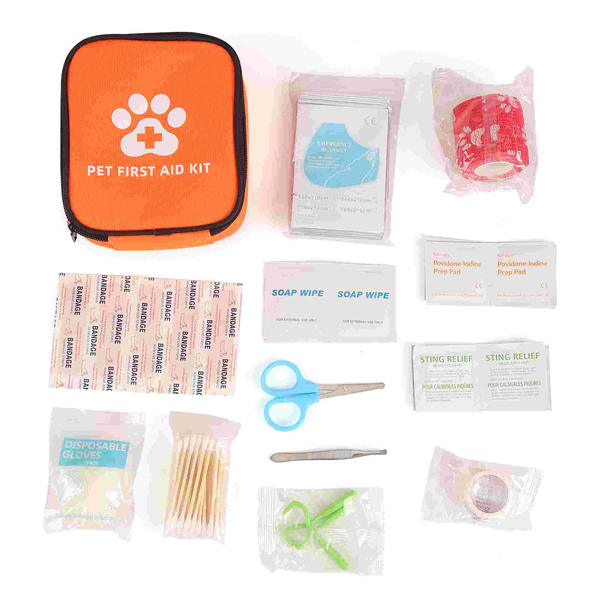Kit di pronto soccorso per animali domestici - Forniture mediche di emergenza per cani e gatti