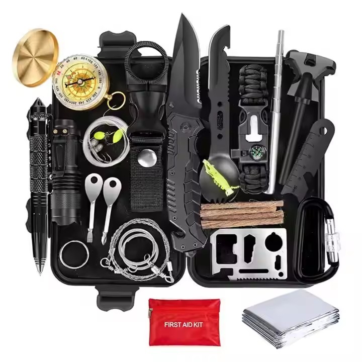 Kit di strumenti multifunzionali di sopravvivenza da viaggio per campeggio